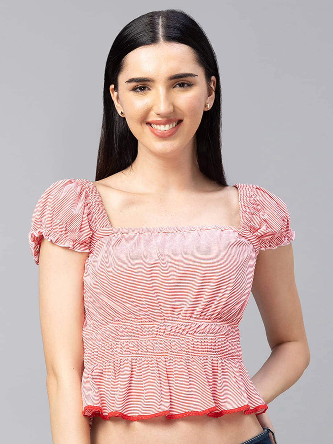     			Globus - Pink Viscose Women's Crop Top ( Pack of 1 )