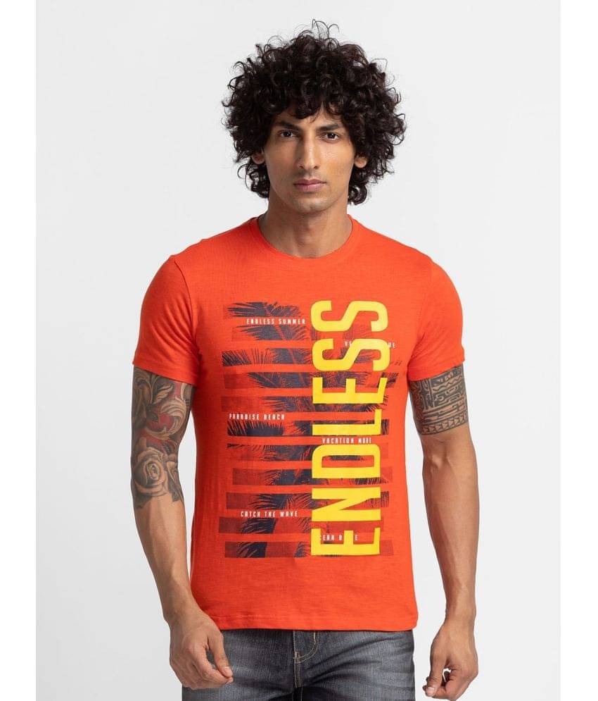Globus - Rust Cotton Regular Fit Men's T-Shirt ( Pack of 1 )     			Globus - Rust Cotton Regular Fit Men's T-Shirt ( Pack of 1 )