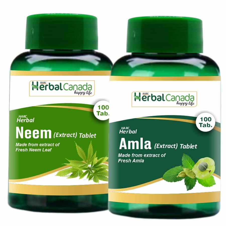     			Herbal Canada Neem (100Tab) + Amla(100Tab) Tablet 200 No.S Pack of 2