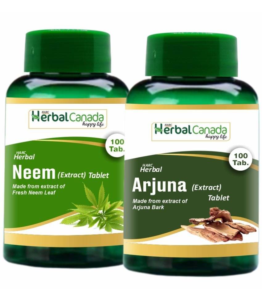 Herbal Canada Neem(100Tab) + Arjuna(100Tab) Tablet 2 No.S Herbal Canada Neem(100Tab) + Arjuna(100Tab) Tablet 2 No.S