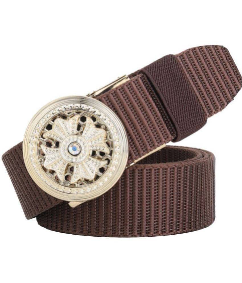 Loopa - Brown Nylon Men's Party Belt ( Pack of 1 ) Loopa - Brown Nylon Men's Party Belt ( Pack of 1 )