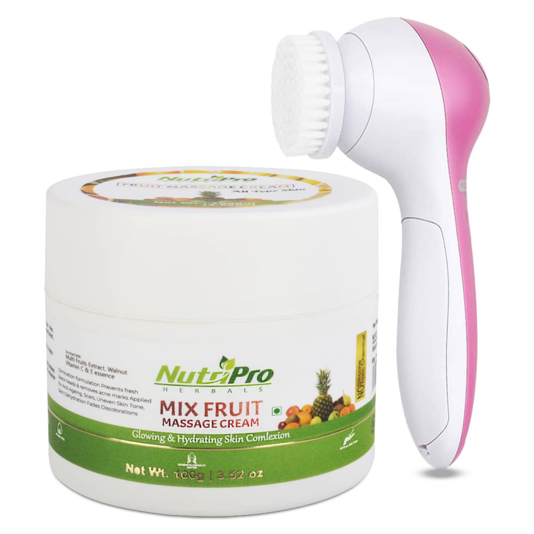NutriPro Fruit Massage Cream With Massager | Extract With Bees Wax,Almond Oil & Apple Extract,150 GM NutriPro Fruit Massage Cream With Massager | Extract With Bees Wax,Almond Oil & Apple Extract,150 GM