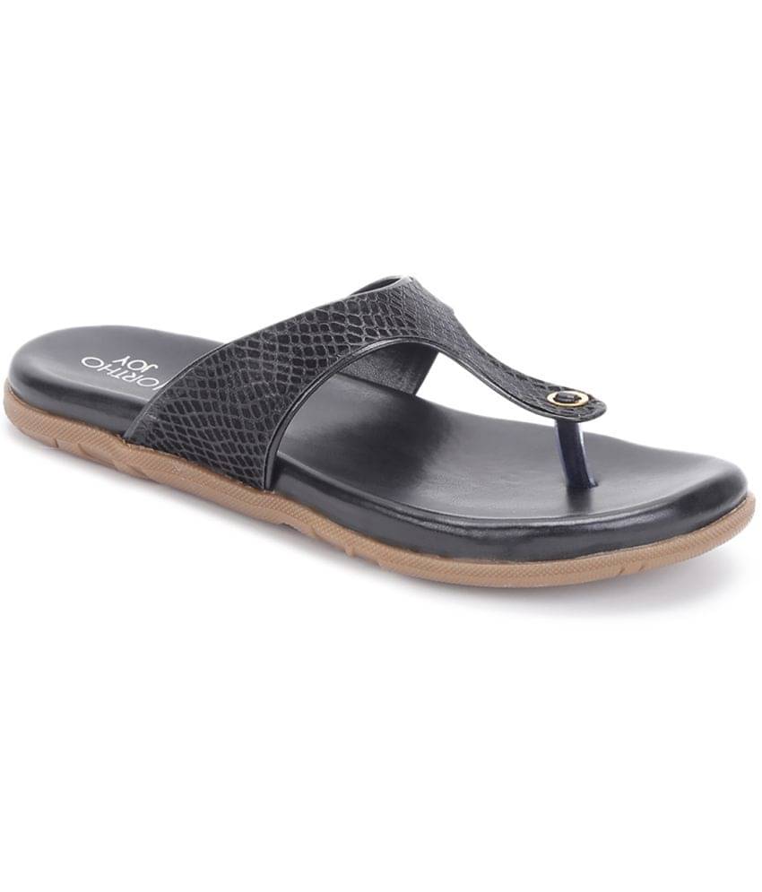 ORTHO JOY - Black Women's Flats     			ORTHO JOY - Black Women's Flats