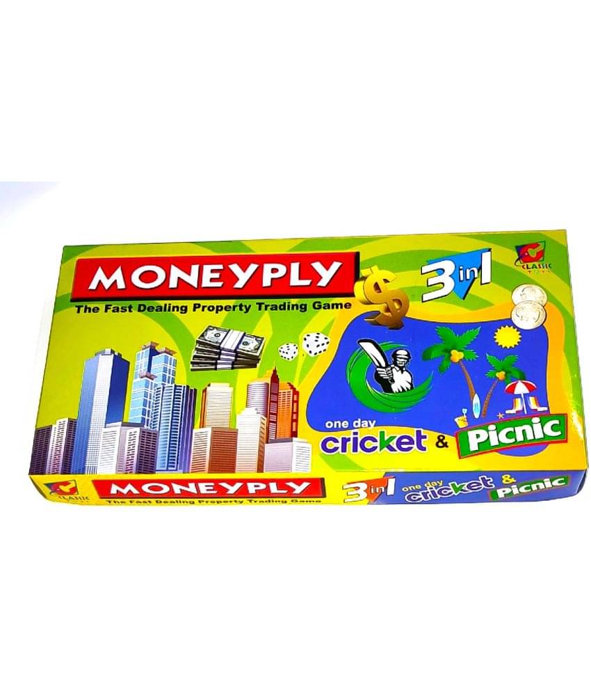     			PETERS PENCE -MONEYPLY GAME 3 IN 1 CRICKET & PICNIC  Board Game for Families and Kids Money & Assets Board Game