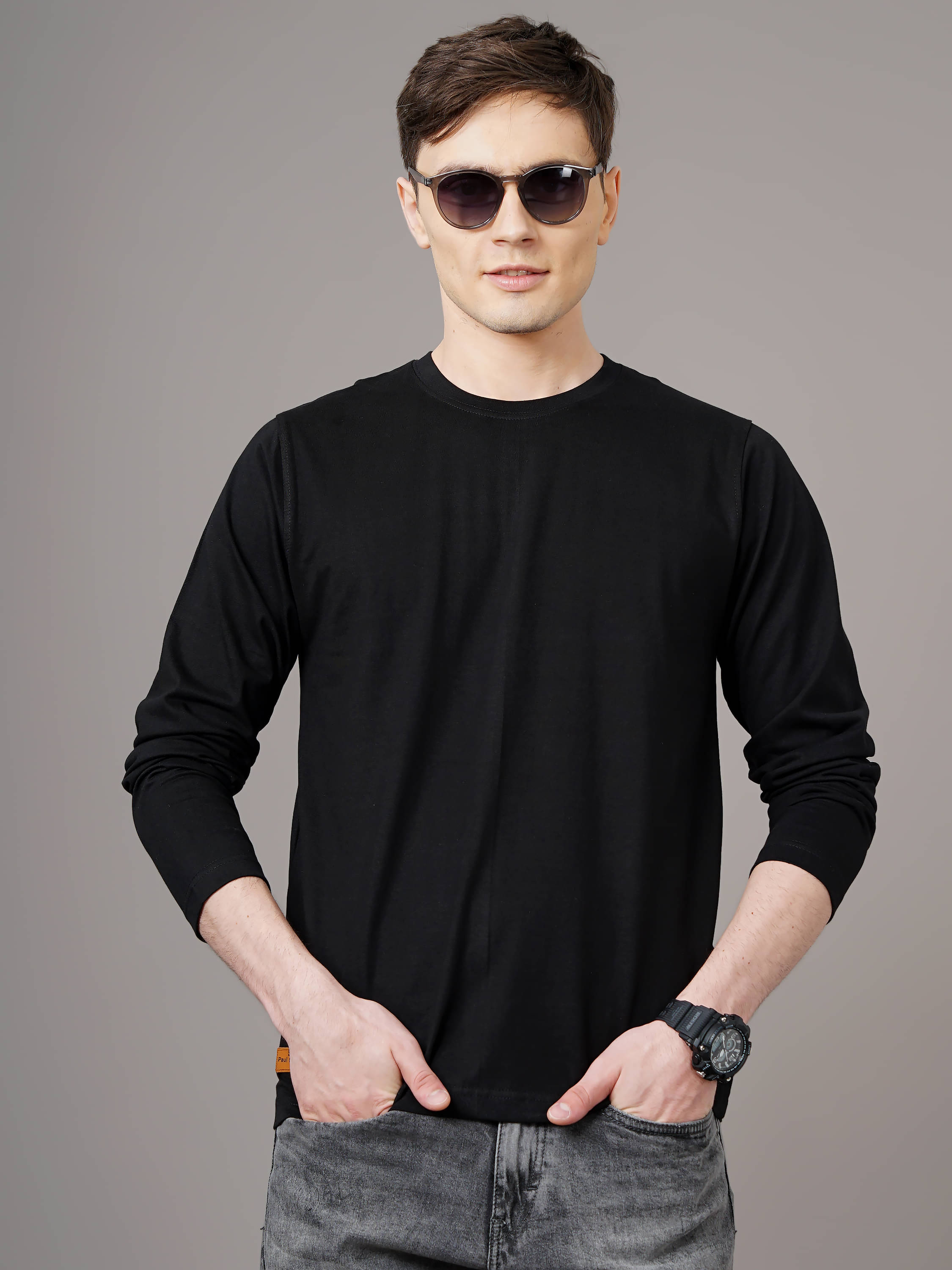     			Paul Street Pack of 1 Cotton Blend Slim Fit Men's T-Shirt ( Black )