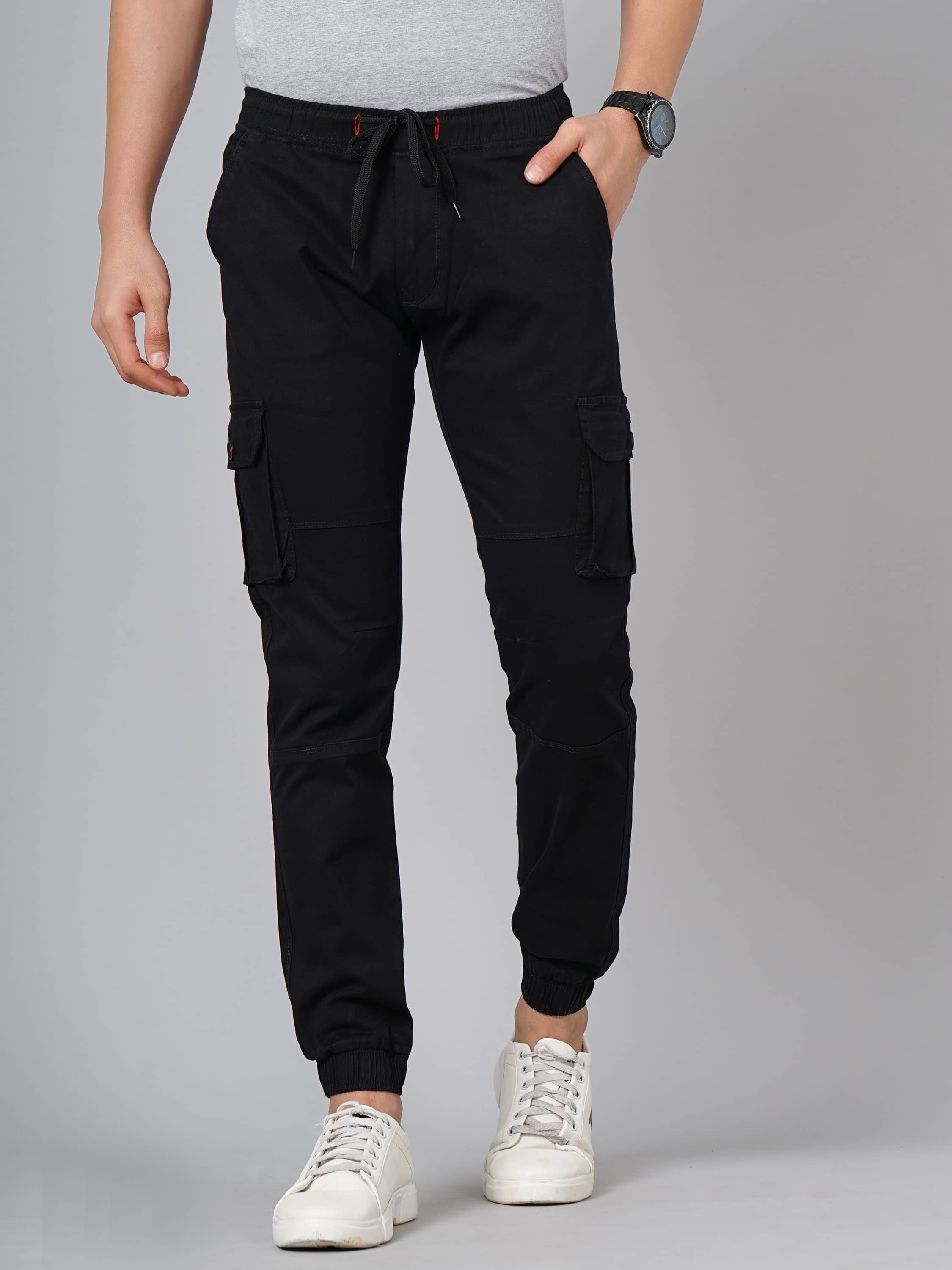Paul Street - Blue Cotton Slim - Fit Men's Cargos ( Pack of 1 ) - Trousers | Buy online on ZillyBuy
