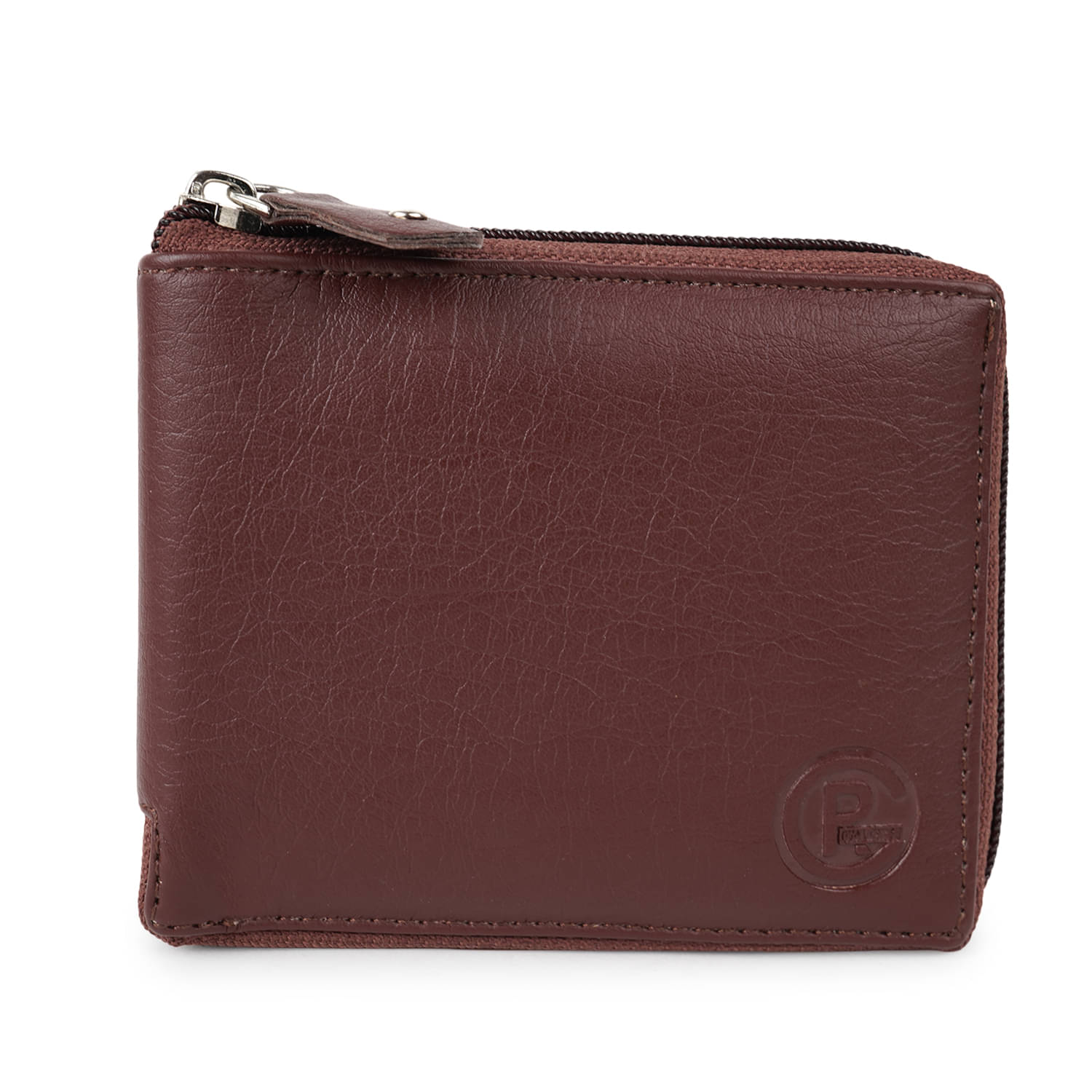     			Royal Craft - Brown Faux Leather Men's Zip Around Wallet ( Pack of 1 )