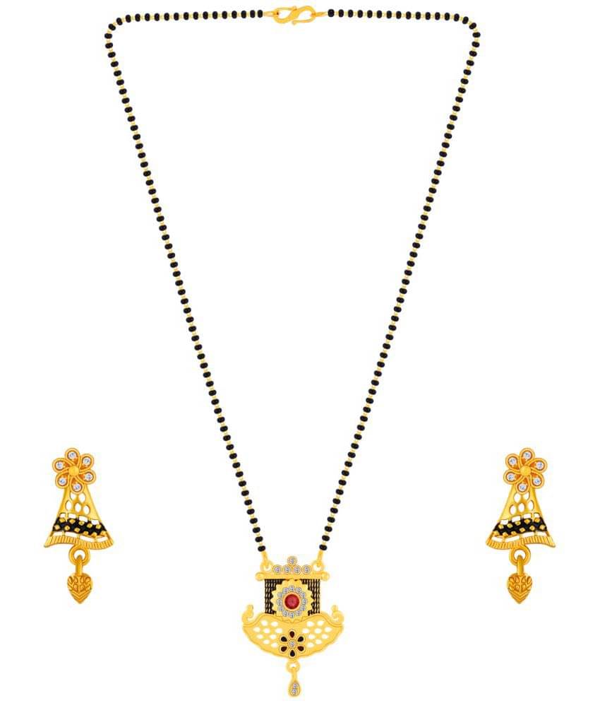 Silver Shine - Black Mangalsutra Set ( Pack of 1 )     			Silver Shine - Black Mangalsutra Set ( Pack of 1 )