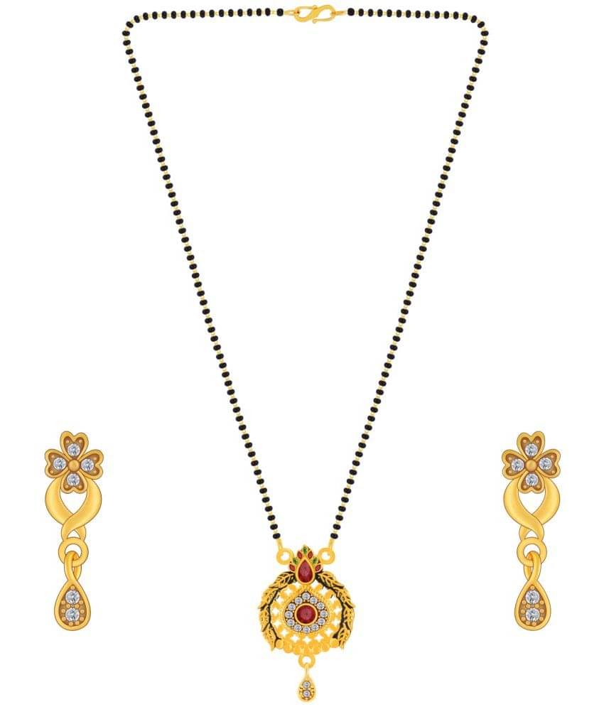 Silver Shine - Black Mangalsutra Set ( Pack of 1 ) Silver Shine - Black Mangalsutra Set ( Pack of 1 )