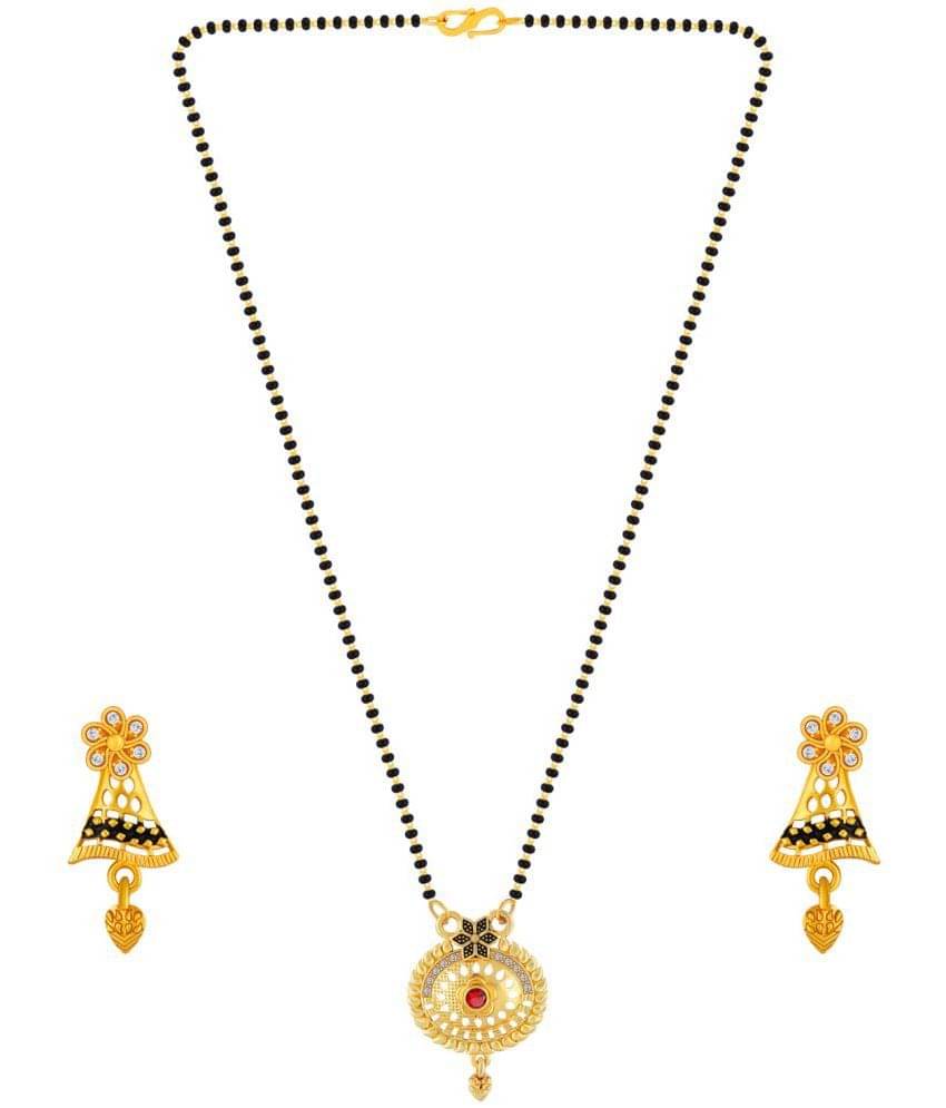Silver Shine - Golden Mangalsutra Set ( Pack of 1 ) Silver Shine - Golden Mangalsutra Set ( Pack of 1 )