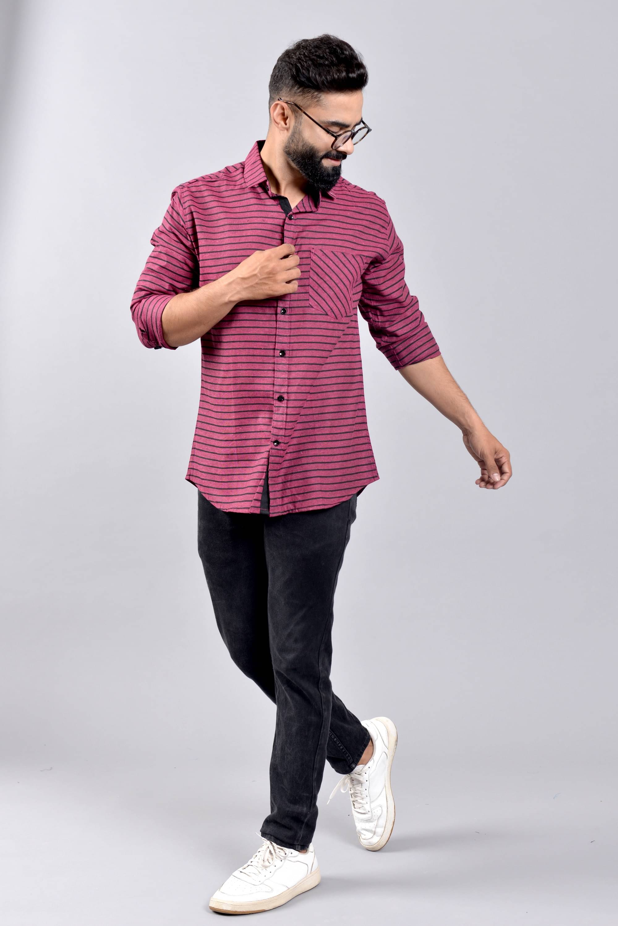 ZAMAISHA - Pink 100% Cotton Regular Fit Men's Casual Shirt ( Pack of 1 ) ZAMAISHA - Pink 100% Cotton Regular Fit Men's Casual Shirt ( Pack of 1 )