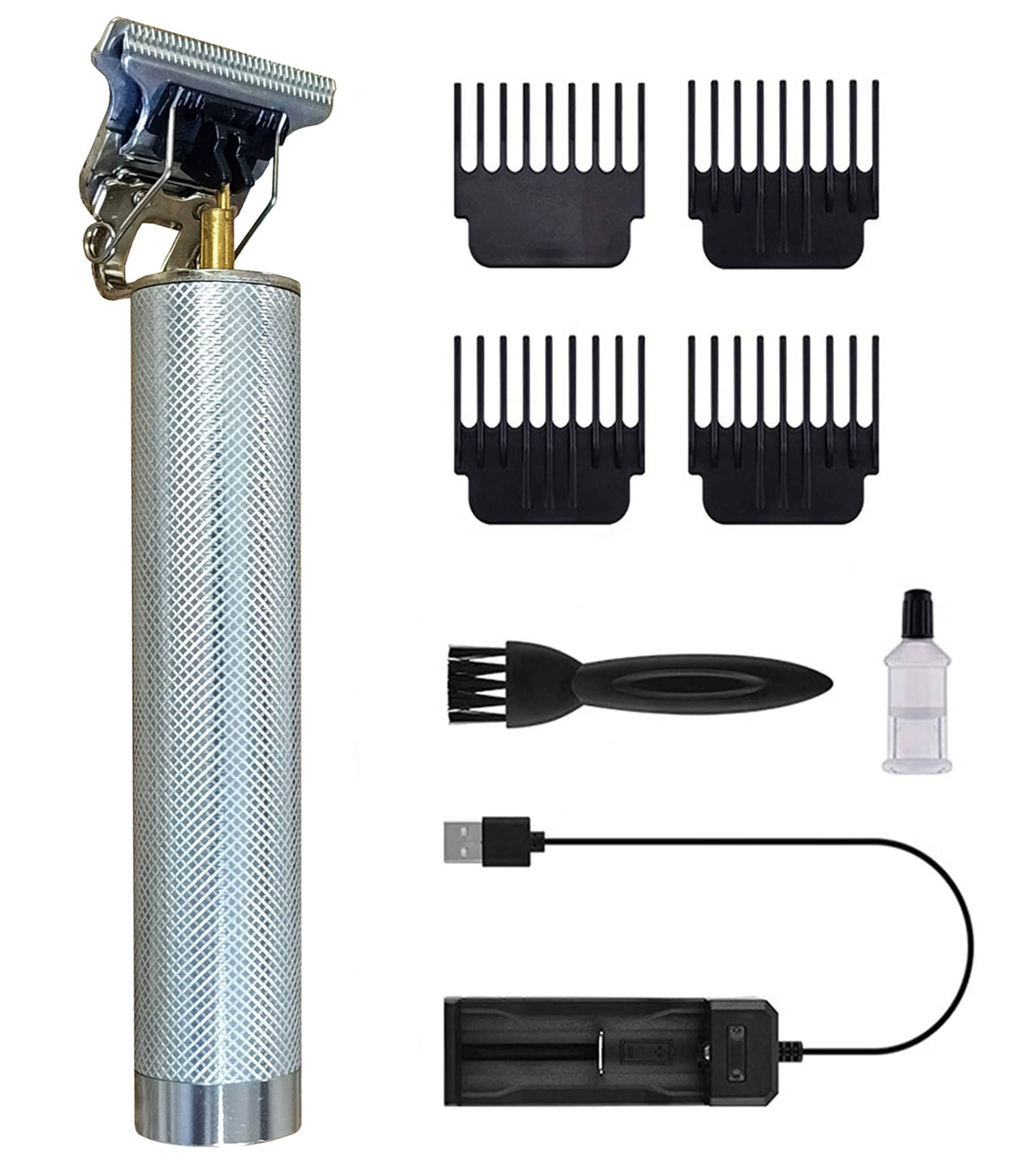     			geemy - Advance Cutting Silver Cordless Beard Trimmer With 60 Runtime