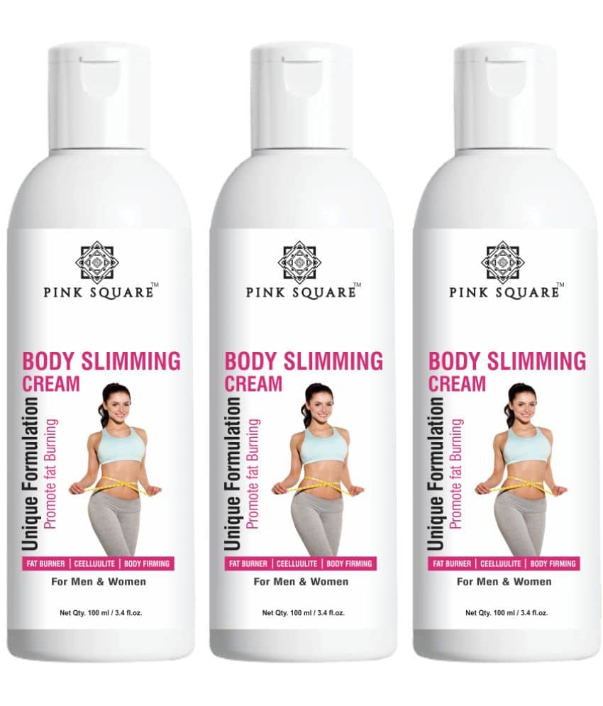 pink square Fat Burn Cream Fat Loss Body Lotion Shaping & Firming Cream 100 mL Pack of 3