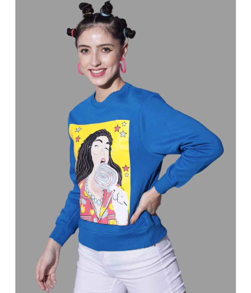 The Dry State Fleece Blue Non Hooded Sweatshirt The Dry State Fleece Blue Non Hooded Sweatshirt
