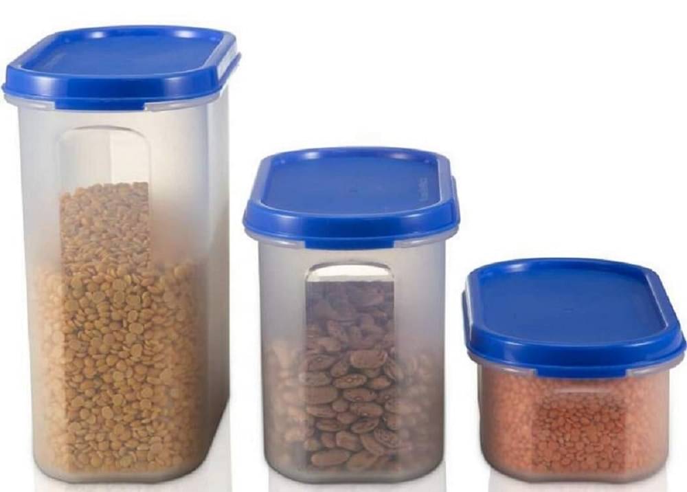 Analog kitchenware - Plastic Navy Blue Food Container ( Set of 3 - 3000 ) Analog kitchenware - Plastic Navy Blue Food Container ( Set of 3 - 3000 )