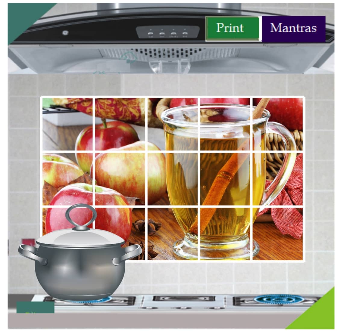 Asmi Collection Fruits & Juice Kitchen Wall Sticker ( 56 x 90 cms )