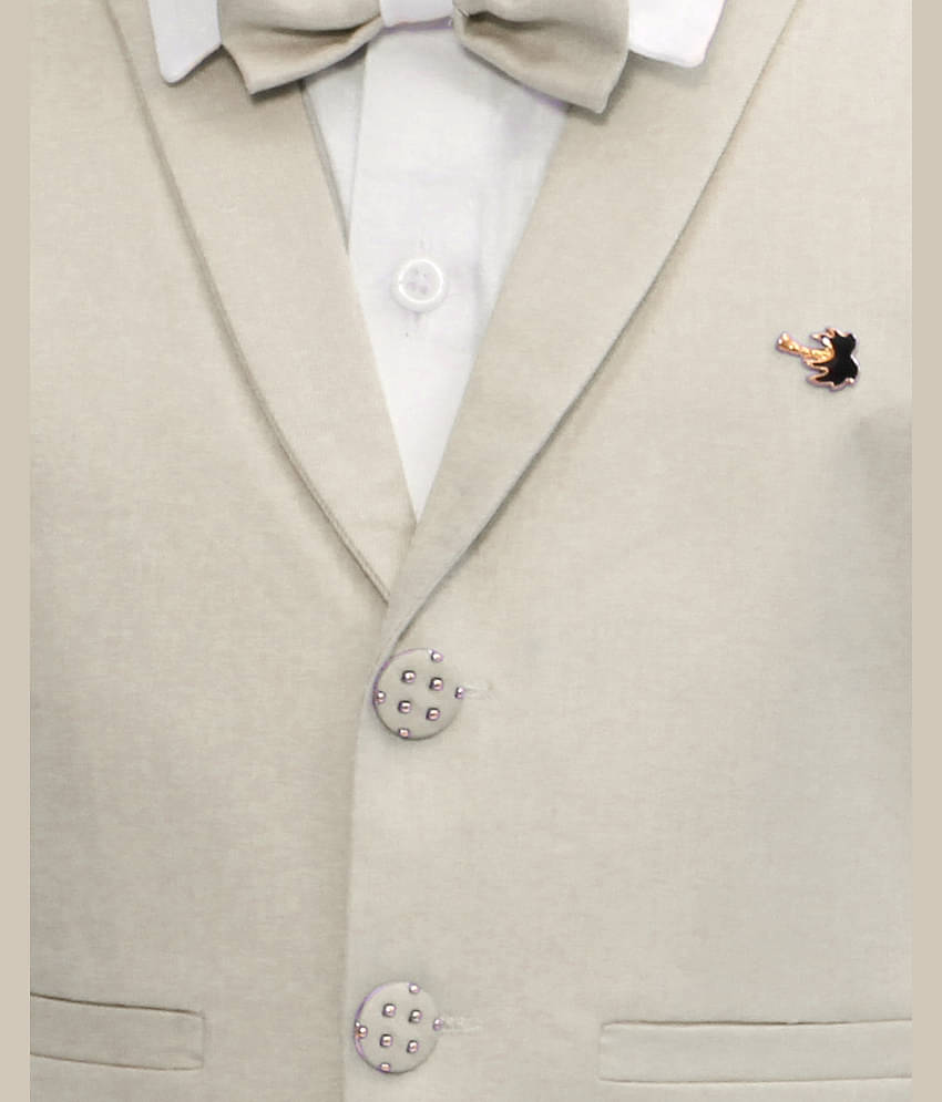 Fourfolds Pack of 1 Boys Cotton Blend Shirt & Pants ( Black )