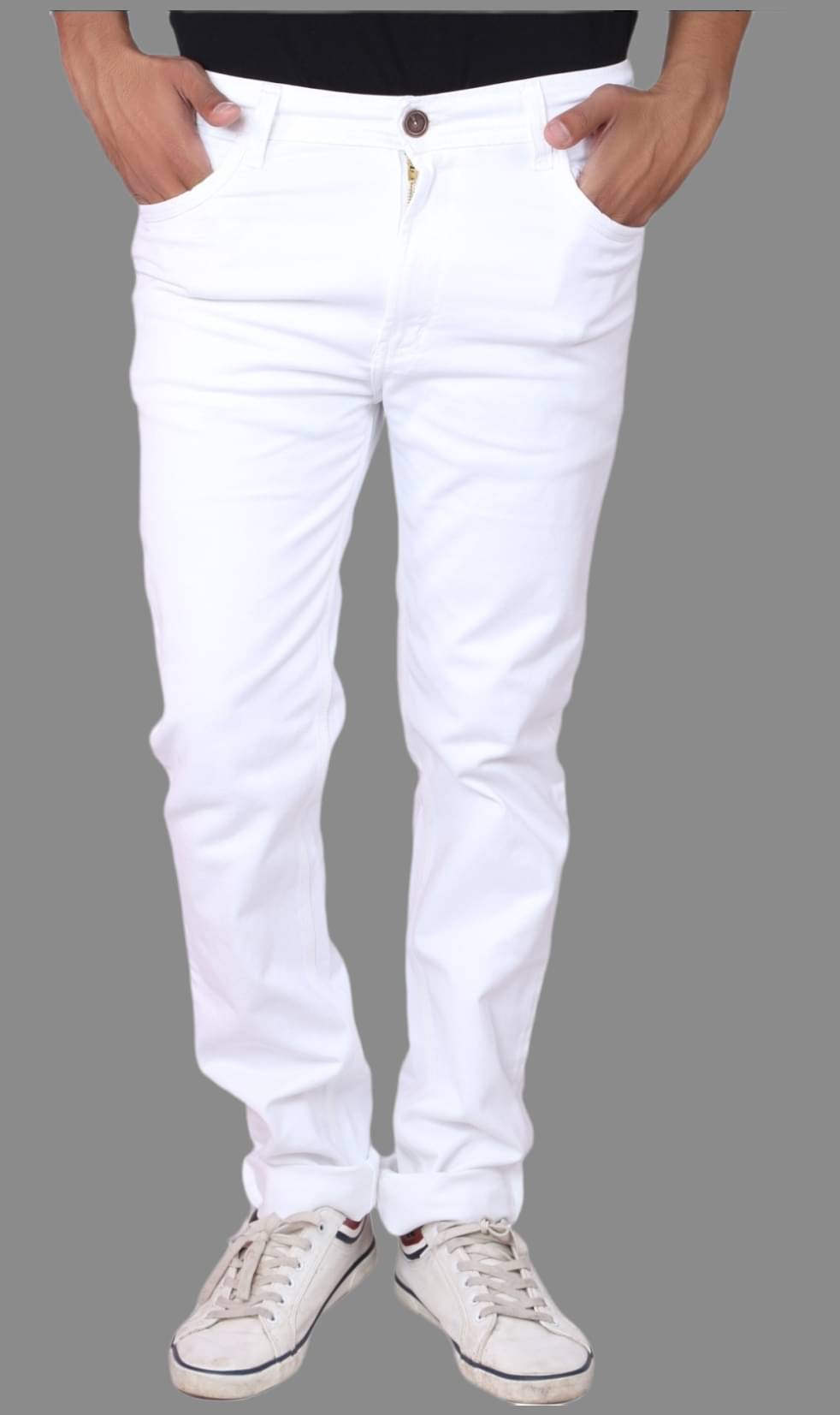 HALOGEN - White Denim Slim Fit Men's Jeans ( Pack of 1 ) HALOGEN - White Denim Slim Fit Men's Jeans ( Pack of 1 )