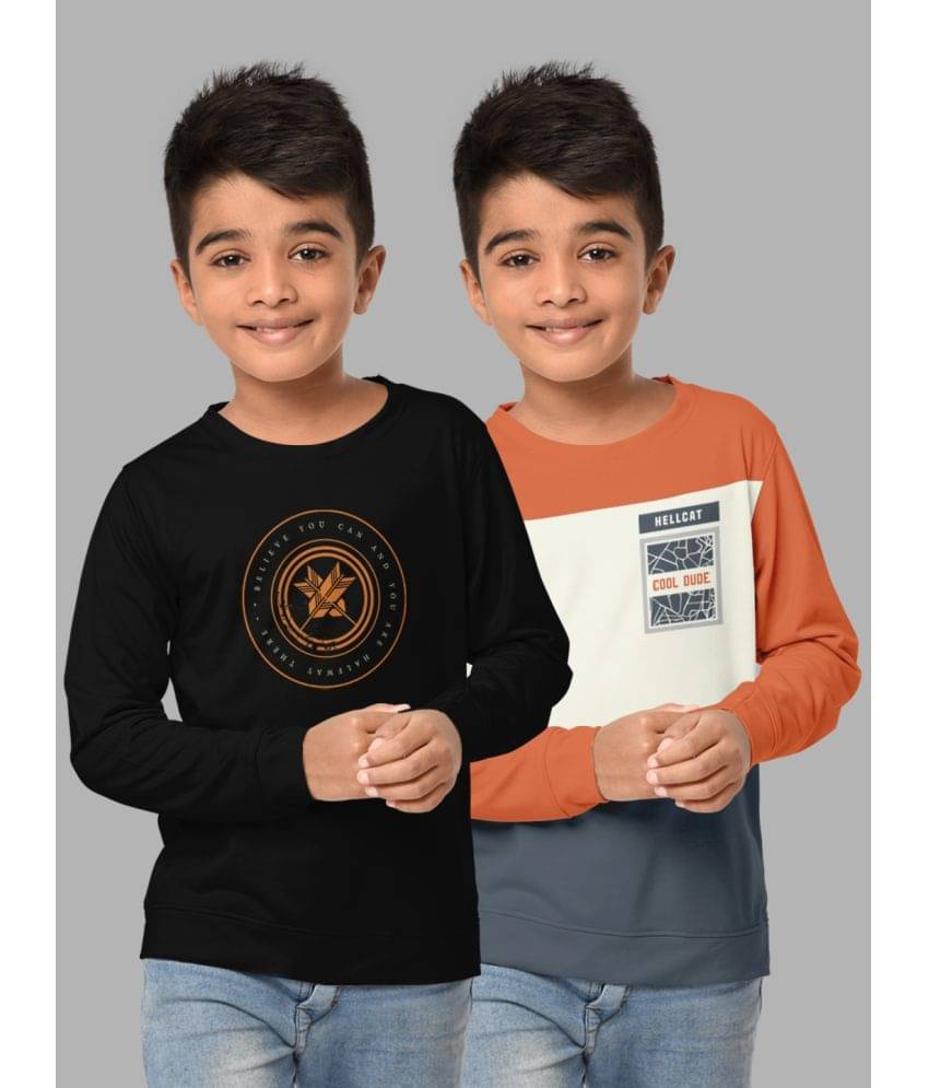     			HELLCAT Pack of 2 Boys Cotton Blend Sweatshirt ( Multicolor1 )