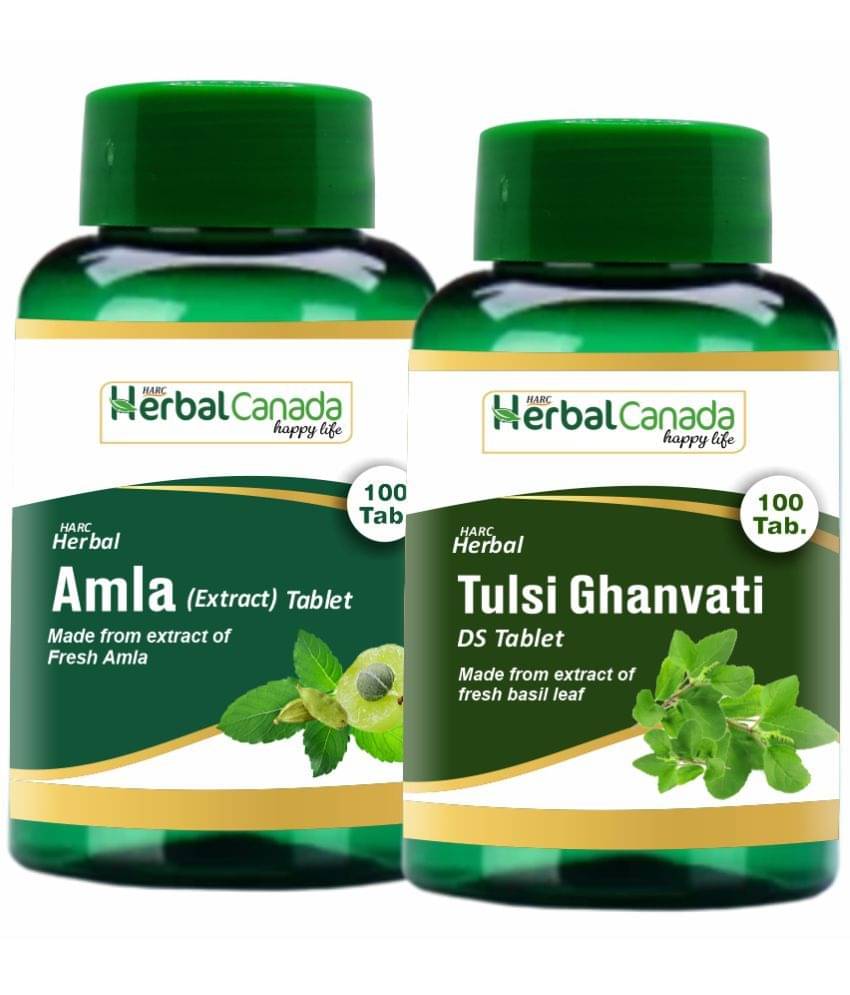 Herbal Canada Amla(100Tab) + Tulsi(100Tab) Tablet 200 No.S Pack of 2 Herbal Canada Amla(100Tab) + Tulsi(100Tab) Tablet 200 No.S Pack of 2
