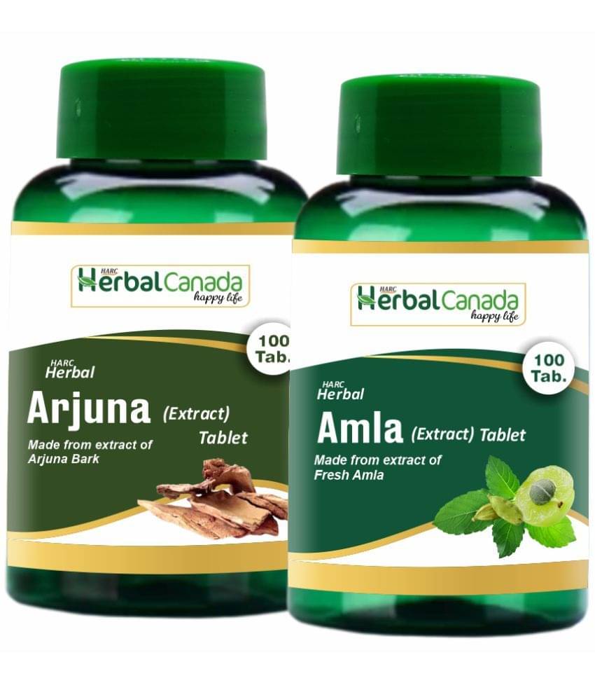 Herbal Canada Arjuna(100Tab) + Amla(100Tab) Tablet 200 No.S Pack of 2 Herbal Canada Arjuna(100Tab) + Amla(100Tab) Tablet 200 No.S Pack of 2