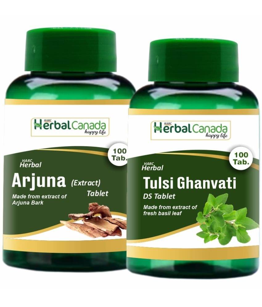 Herbal Canada Arjuna(100Tab) + Giloy(100Tab) Tablet 200 No.S Pack of 2 Herbal Canada Arjuna(100Tab) + Giloy(100Tab) Tablet 200 No.S Pack of 2
