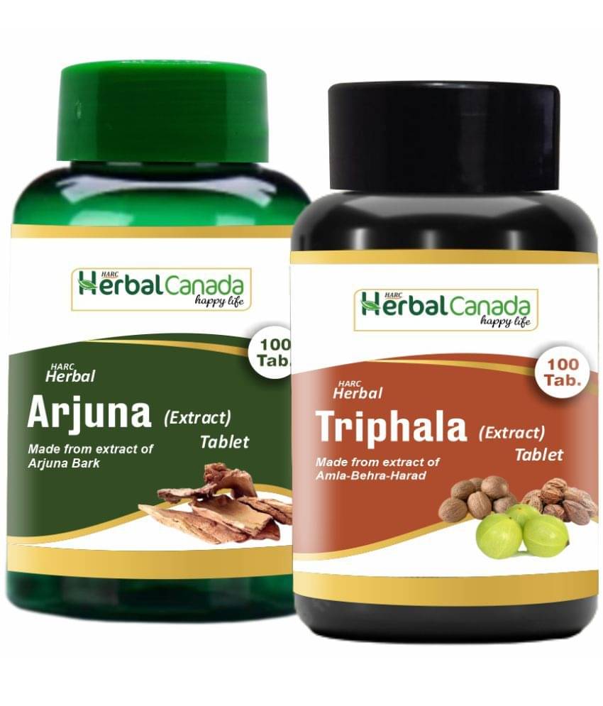     			Herbal Canada Arjuna(100Tab) + Triphala(100Tab) Tablet 200 No.S Pack of 2