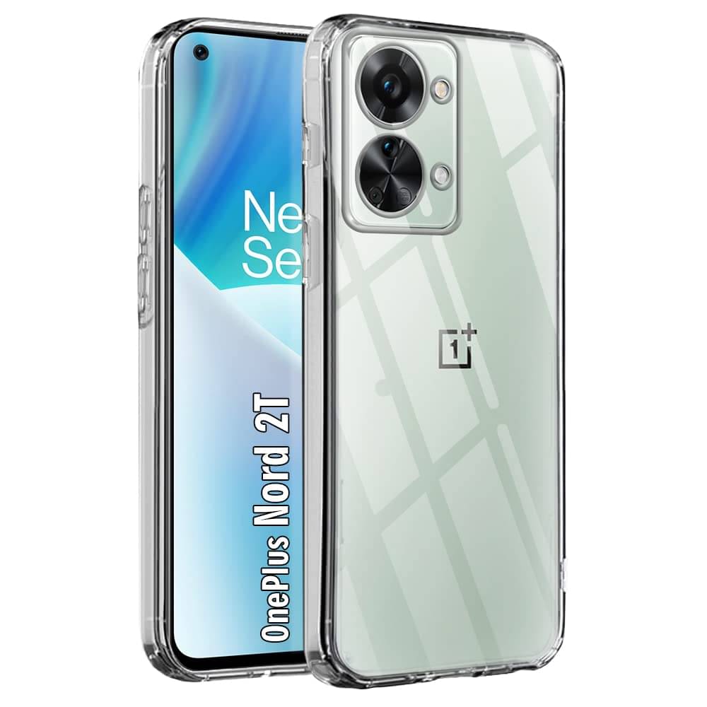 Kosher Traders - Transparent Silicon Plain Cases Compatible For Oneplus Nord 2T ( Pack of 1 ) Kosher Traders - Transparent Silicon Plain Cases Compatible For Oneplus Nord 2T ( Pack of 1 )