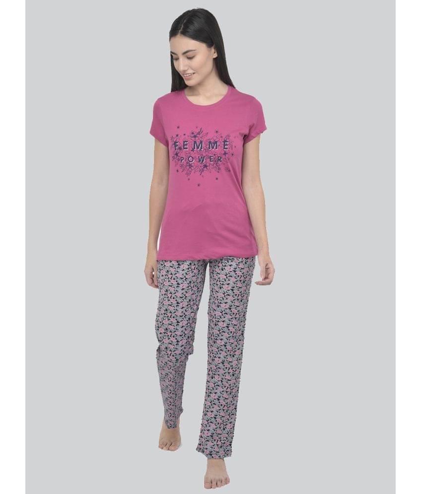 LYRA - Multi Color Cotton Women's Nightwear Nightsuit Sets ( Pack of 1 )     			LYRA - Multi Color Cotton Women's Nightwear Nightsuit Sets ( Pack of 1 )