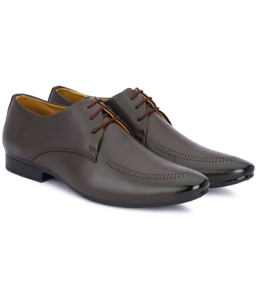 MARKRANGE - Brown Men's Derby Formal Shoes - Formal Shoes | Buy online on ZillyBuy