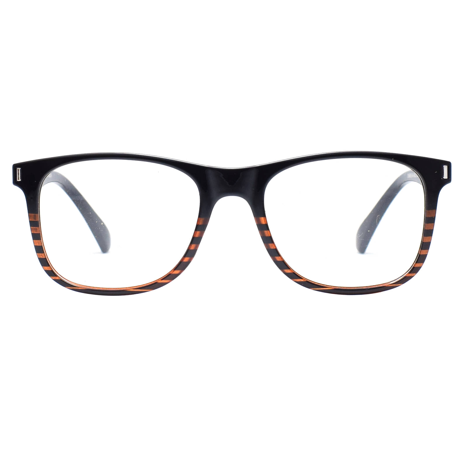    			Peter Jones - Orange Square Eyeglass Frame ( Pack of 1 )