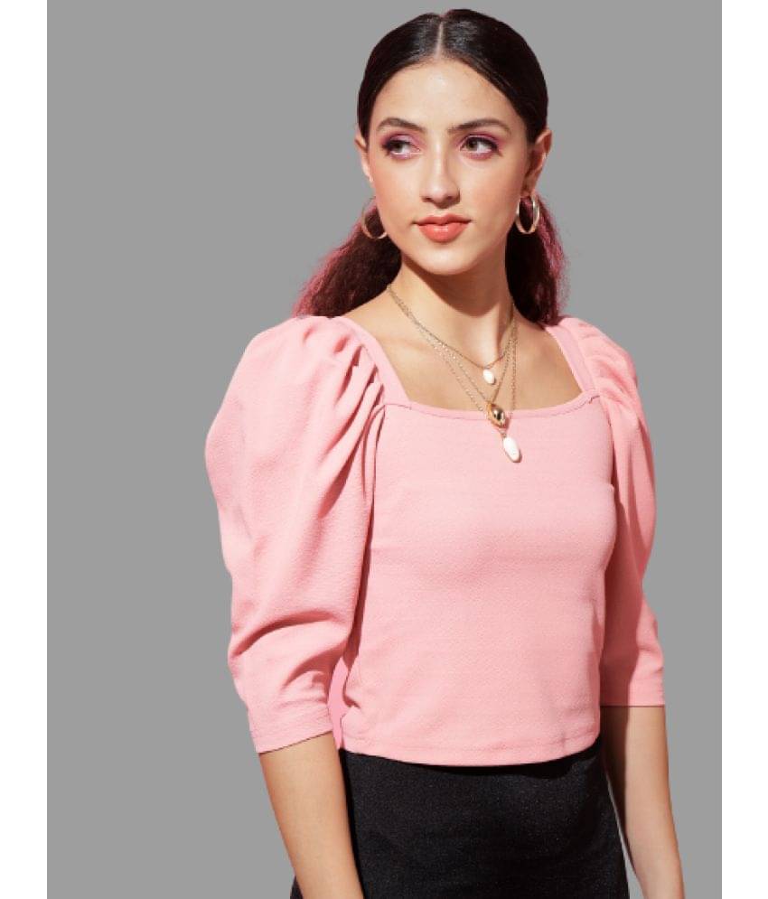     			The Dry State Women's Polyester Regular Top ( Pink )