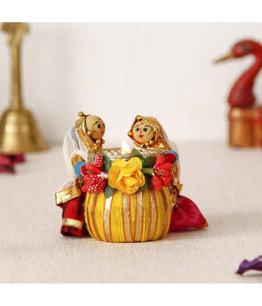    			eCraftIndia Multicolor Designer Tea Light Holder