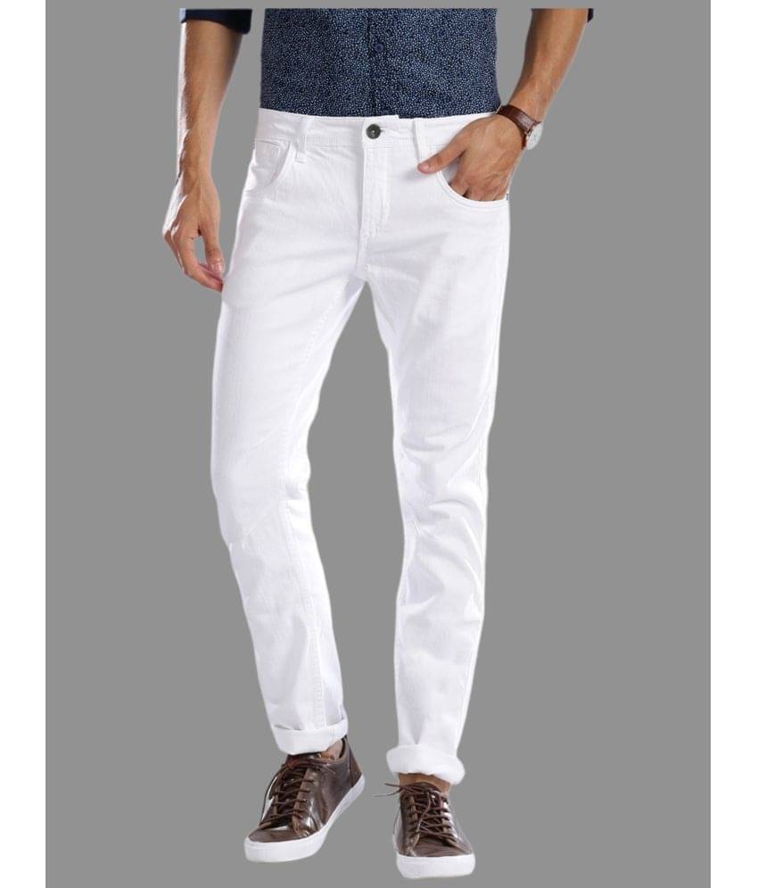 x20 - White Denim Slim Fit Men's Jeans ( Pack of 1 ) x20 - White Denim Slim Fit Men's Jeans ( Pack of 1 )