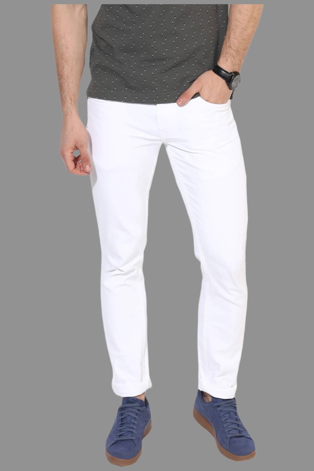 x20 - White Denim Skinny Fit Men's Jeans ( Pack of 1 ) x20 - White Denim Skinny Fit Men's Jeans ( Pack of 1 )