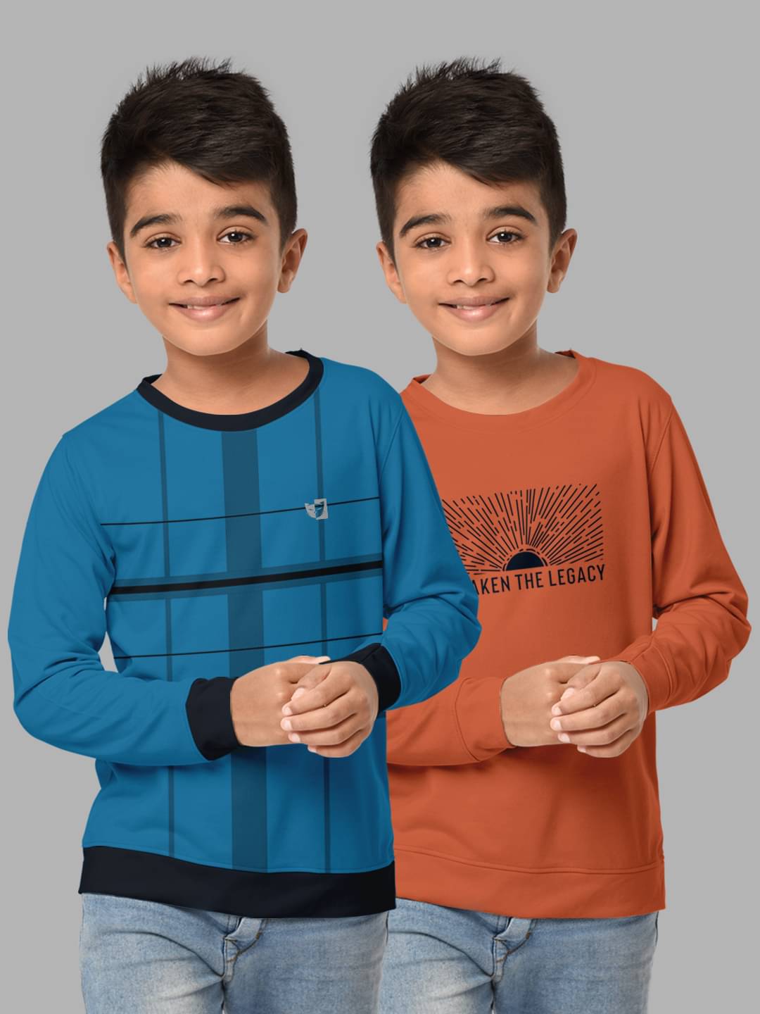     			HELLCAT Pack of 2 Boys Cotton Blend Sweatshirt ( Multicolor3 )
