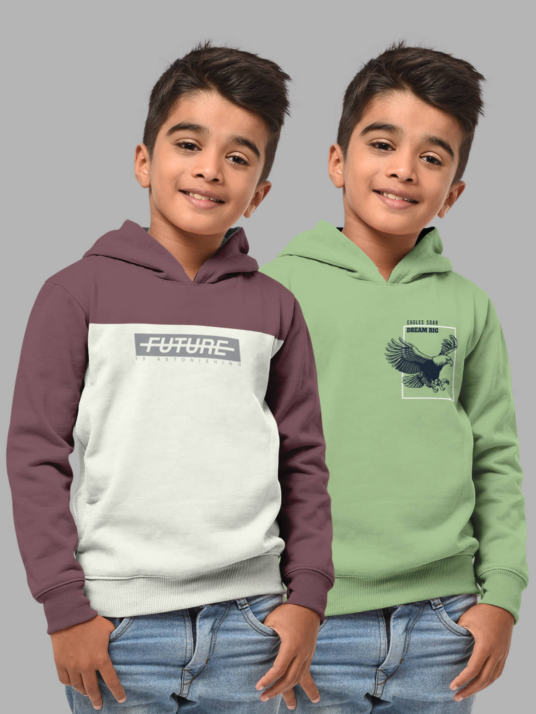     			HELLCAT Pack of 2 Boys Cotton Blend Sweatshirt ( Multicolor5 )