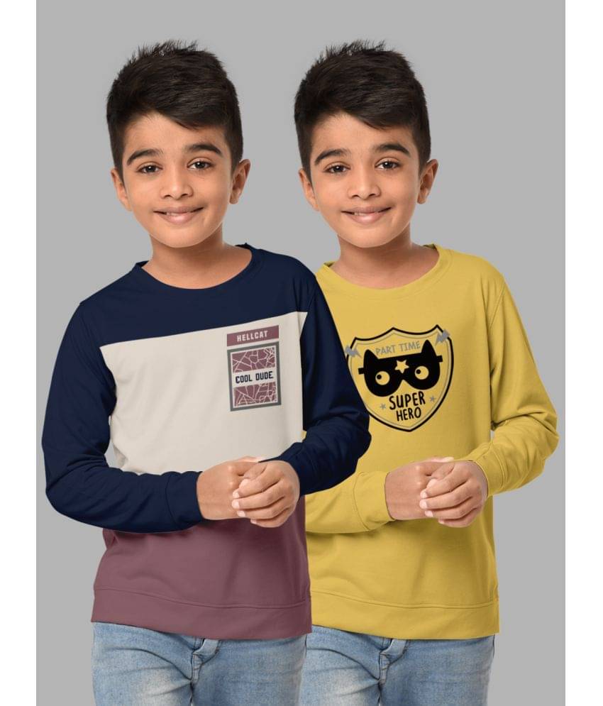     			HELLCAT Pack of 2 Boys Cotton Blend Sweatshirt ( Multicolor9 )