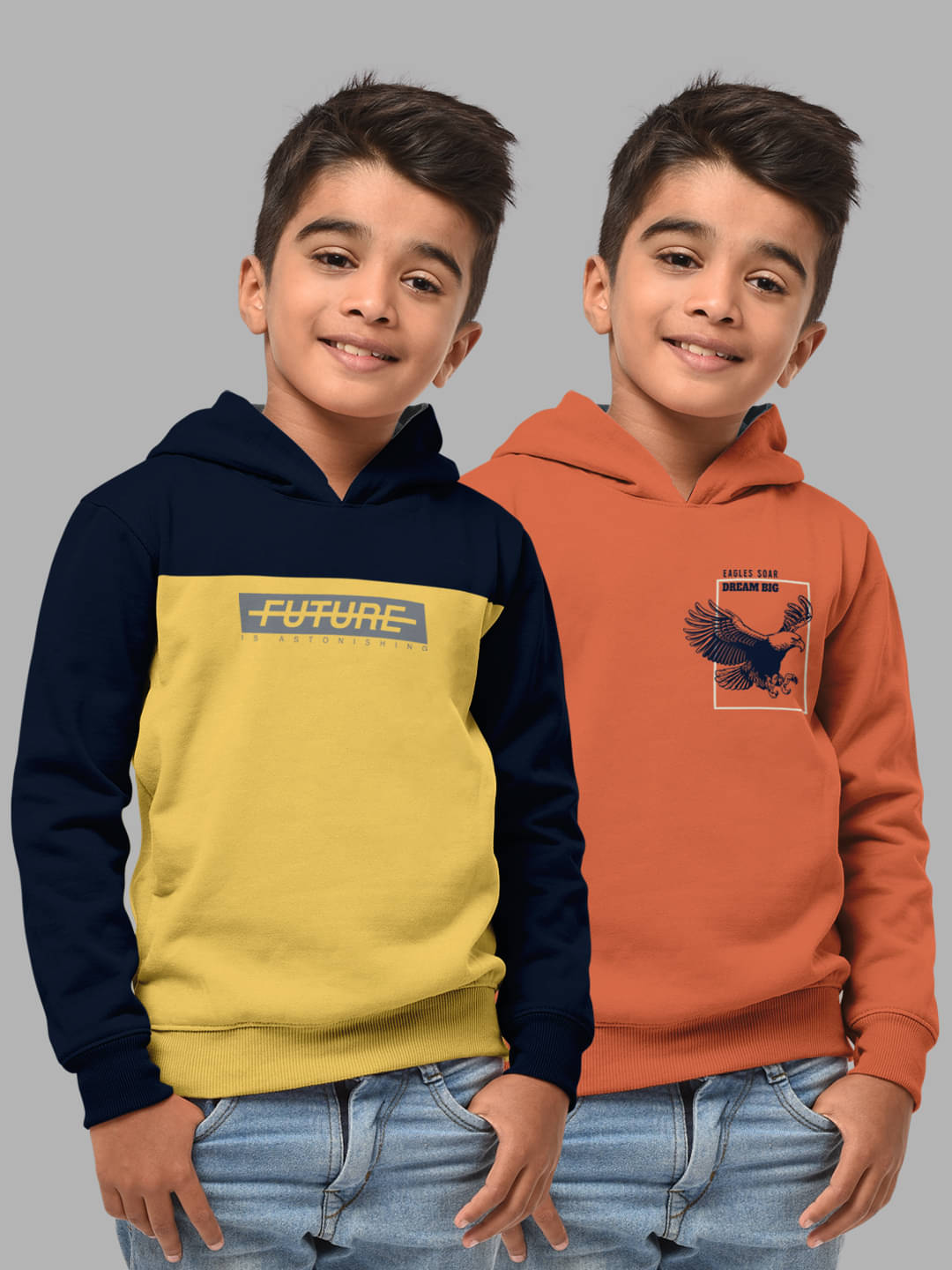     			HELLCAT Pack of 2 Boys Cotton Blend Sweatshirt ( Multicolor4 )