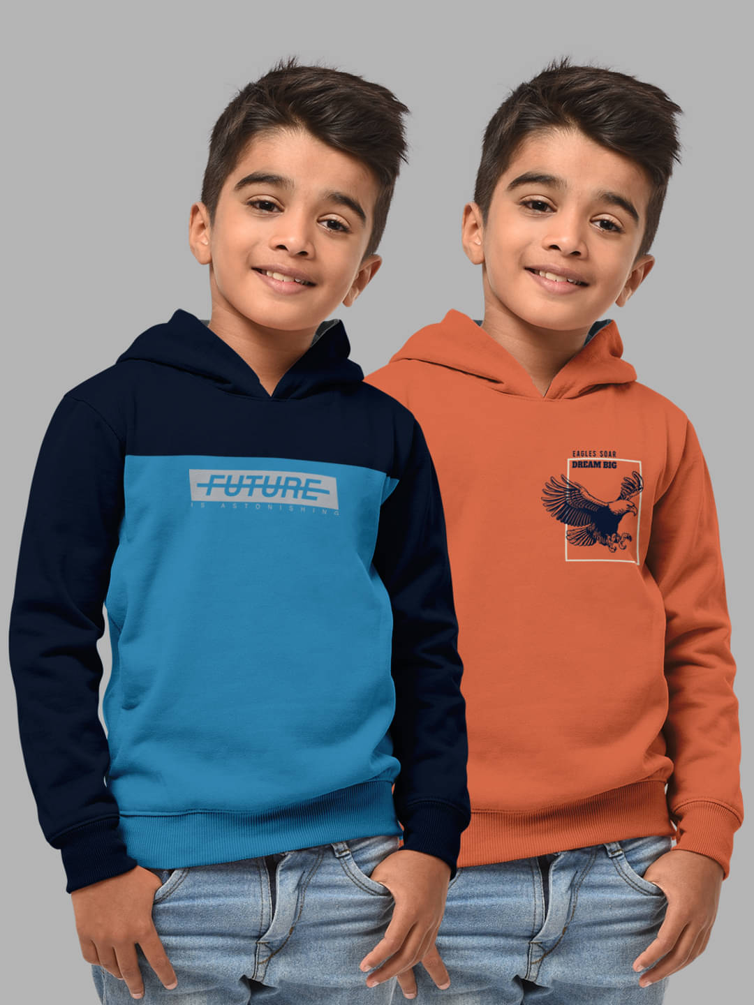     			HELLCAT Pack of 2 Boys Cotton Blend Sweatshirt ( Multicolor5 )