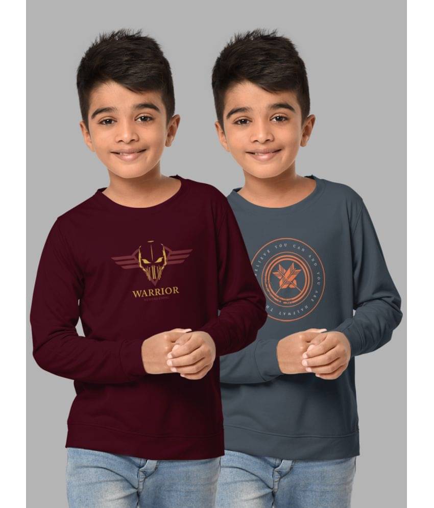     			HELLCAT Pack of 2 Boys Cotton Blend Sweatshirt ( Multicolor1 )