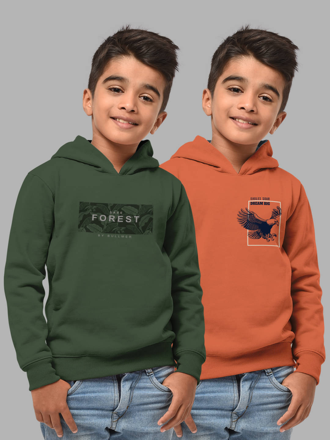     			HELLCAT Pack of 2 Boys Cotton Blend Sweatshirt ( Multicolor )