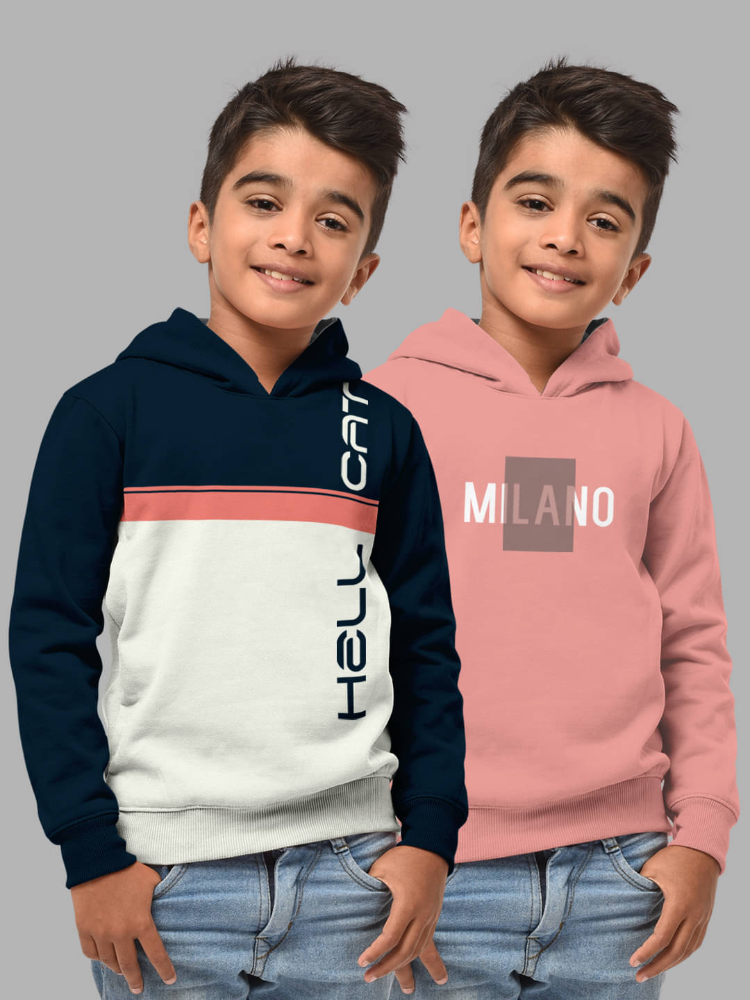    			HELLCAT Pack of 2 Boys Cotton Blend Sweatshirt ( Multi Color )