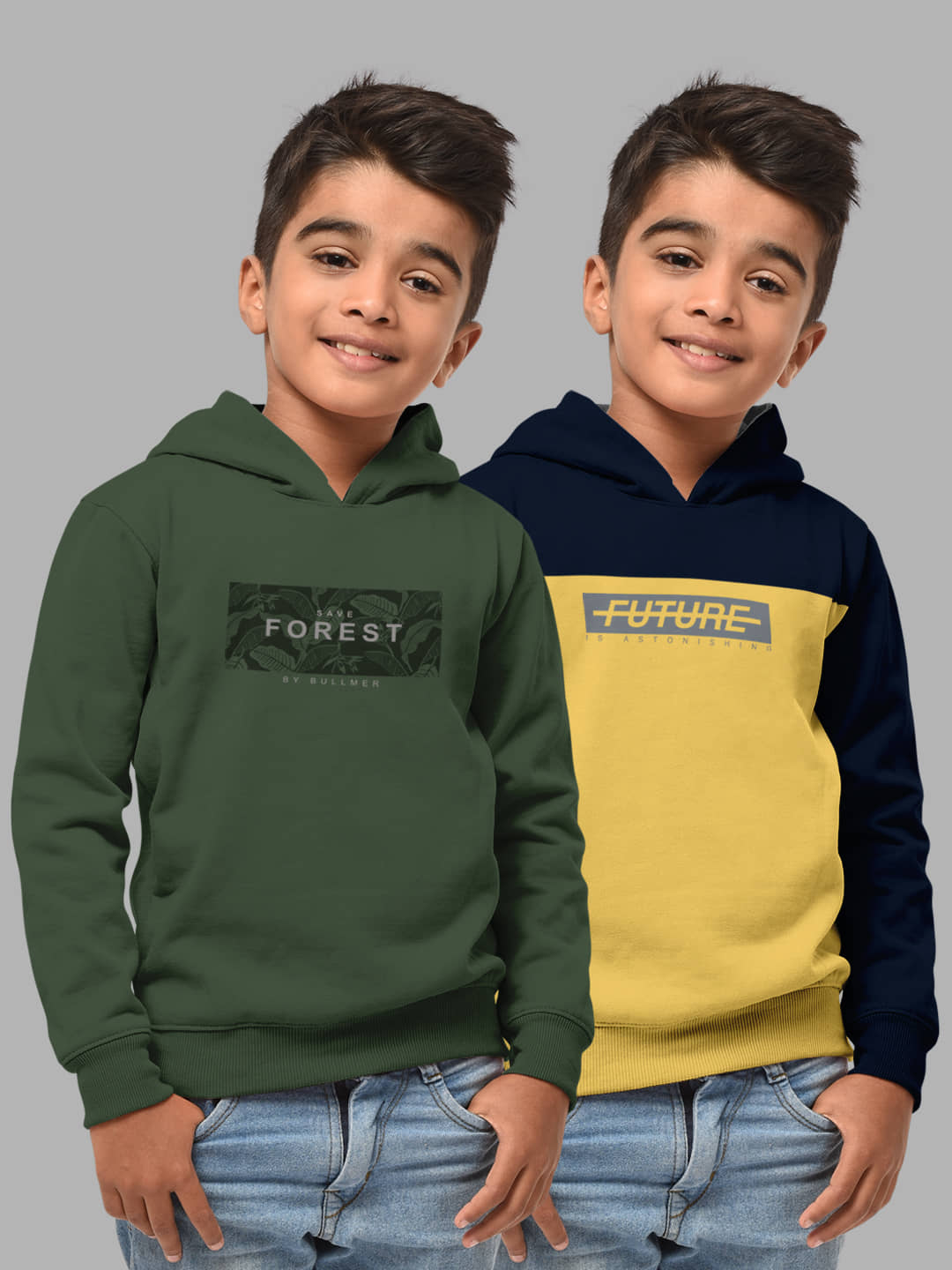 HELLCAT Pack of 2 Boys Cotton Blend Sweatshirt ( Multi Color )