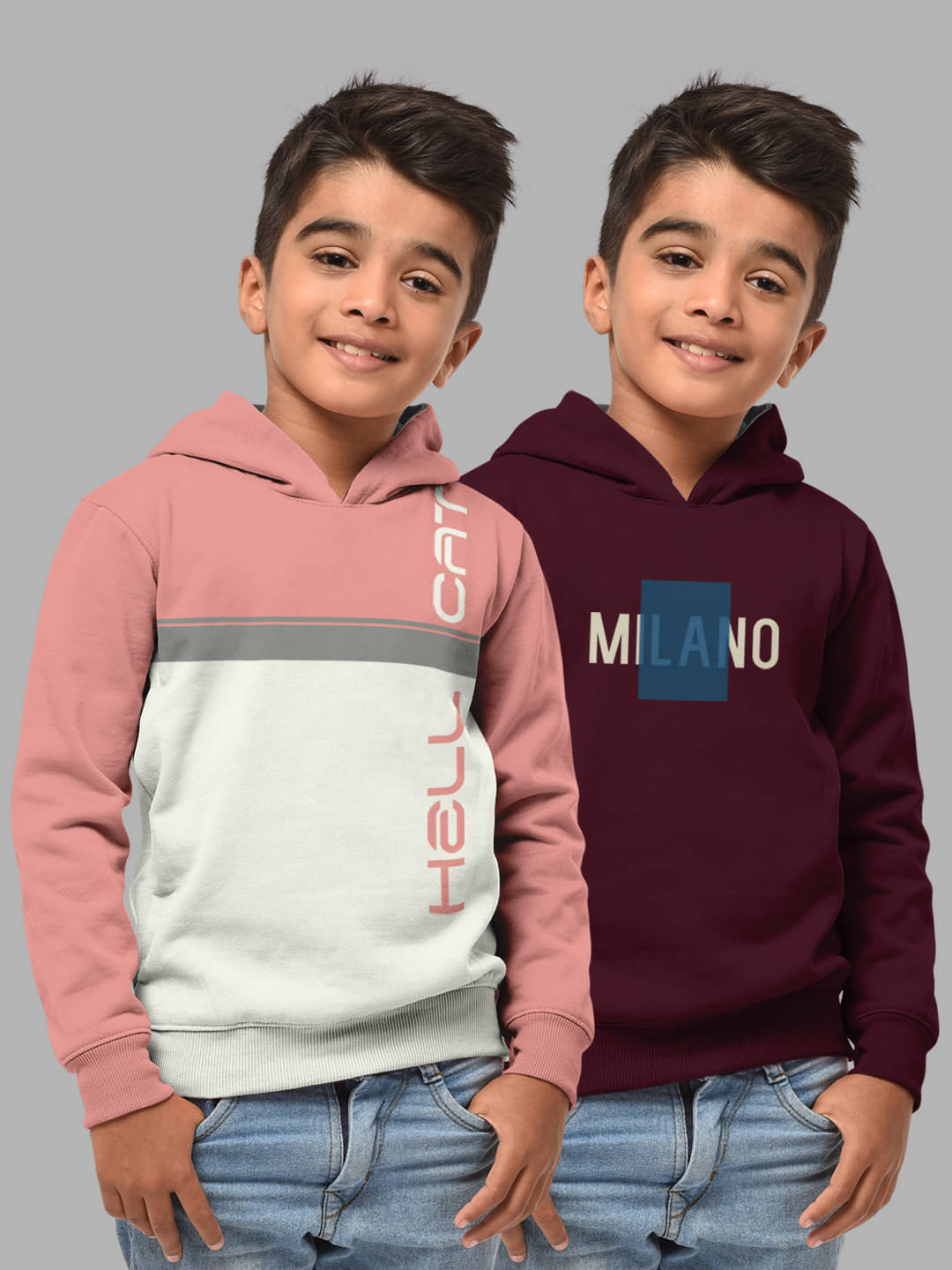     			HELLCAT Pack of 2 Boys Cotton Blend Sweatshirt ( Multicolor5 )