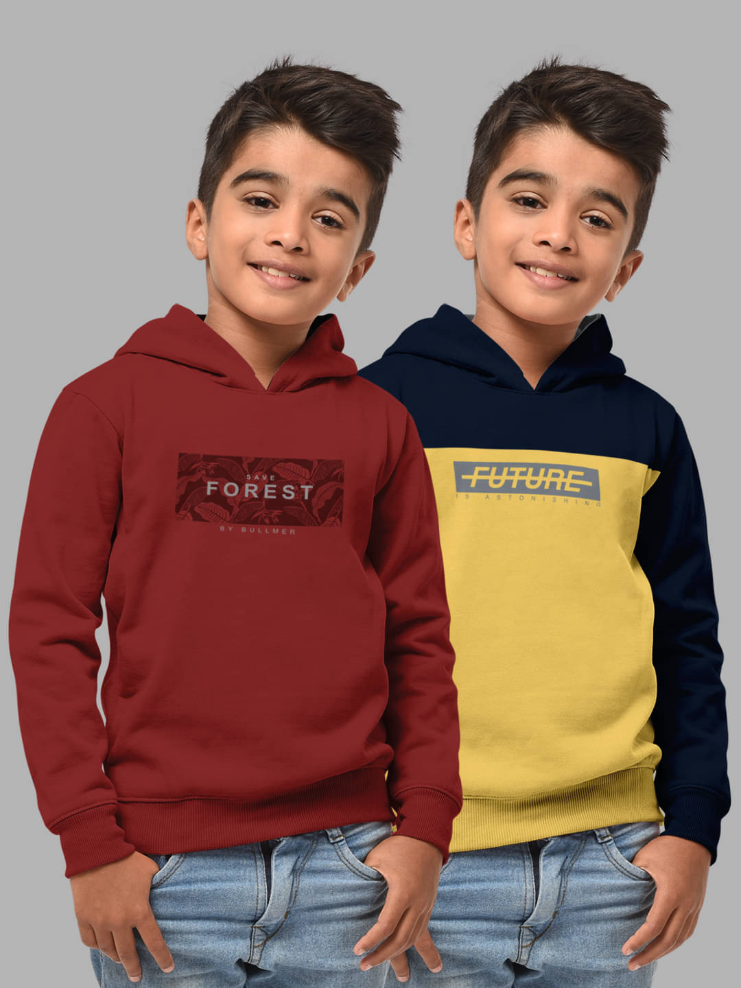     			HELLCAT Pack of 2 Boys Cotton Blend Sweatshirt ( Multicolor4 )