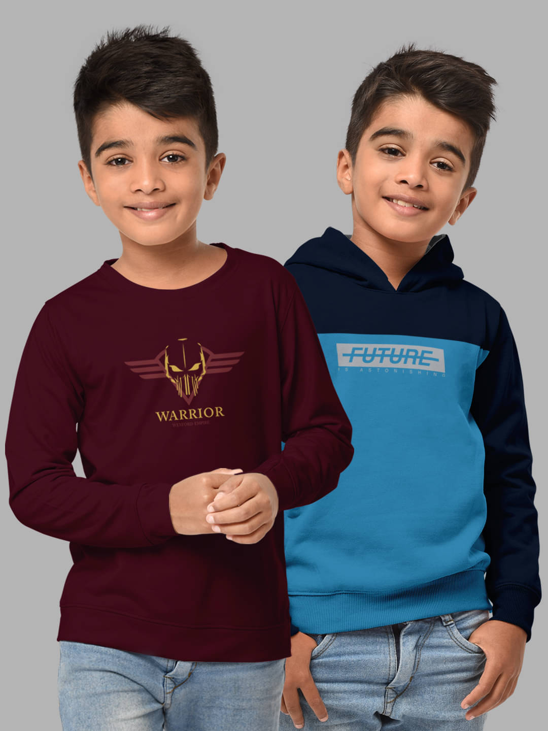     			HELLCAT Pack of 2 Boys Cotton Blend Sweatshirt ( Multicolor5 )