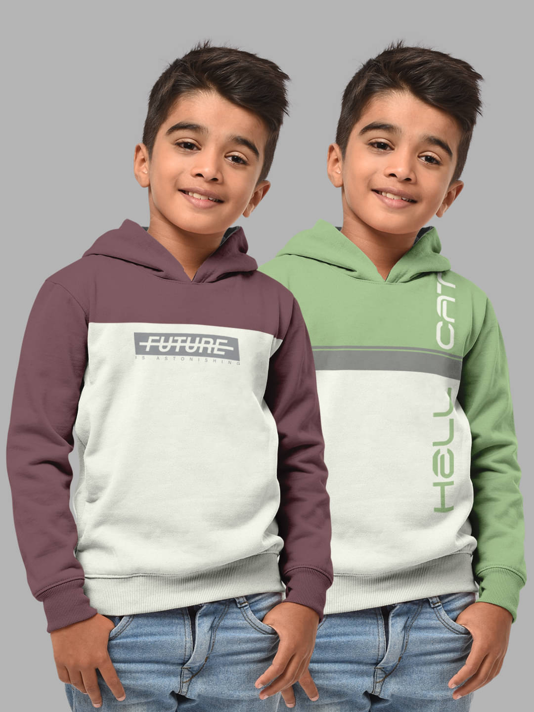     			HELLCAT Pack of 2 Boys Polyester Sweatshirt ( Multicolor1 )