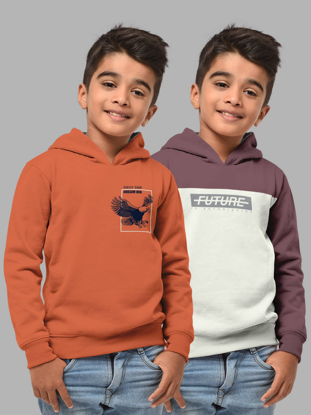 HELLCAT Pack of 2 Boys Cotton Blend Sweatshirt ( Multi Color )