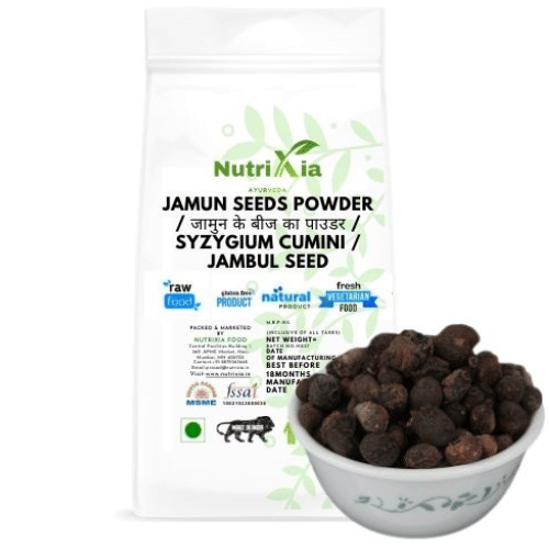 Nutrixia Food Jambu Seeds Powder - Jamun Seeds  100 gm     			Nutrixia Food Jambu Seeds Powder - Jamun Seeds  100 gm